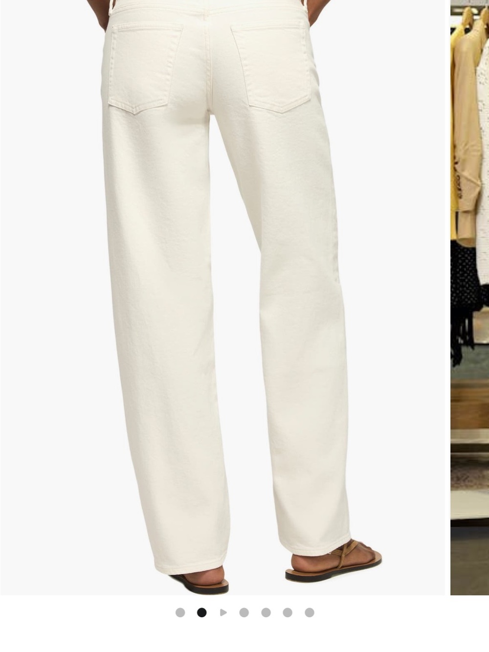 Lucky Brand High-Rise Straight Leg Jeans in Off-White